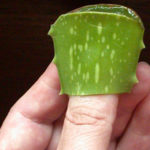 apply aloe vera on finger