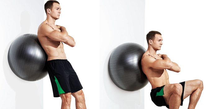 Squat Towards The Wall Exercise