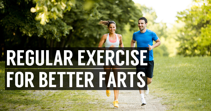 regular exercise for better farts