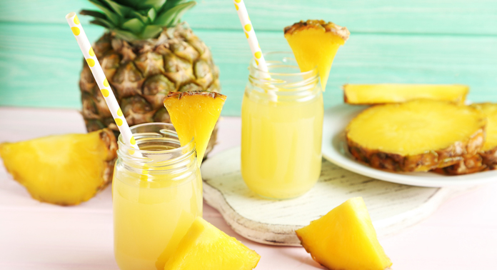 pineapple with honey and lemon juice